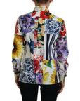 Dolce & Gabbana Elegant Floral Cotton Long Sleeve Top