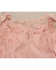 Dolce & Gabbana Elegant Sheer Lace Sleeveless Blouse in Pink