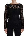 Dolce & Gabbana Elegant Floral Lace Long Sleeve Top