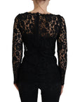 Dolce & Gabbana Elegant Floral Lace Long Sleeve Top