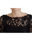 Dolce & Gabbana Elegant Floral Lace Long Sleeve Top