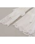 Dolce & Gabbana Elegant White Lace Trim Cotton Blouse