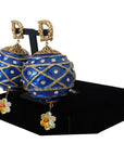 Dolce & Gabbana Elegant Dangling Crystal Christmas Ball Earrings