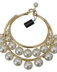 Dolce & Gabbana Elegant Faux Pearl Embellished Gold Choker