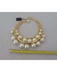 Dolce & Gabbana Elegant Faux Pearl Embellished Gold Choker