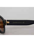 Dolce & Gabbana Chic Brown Acetate Sunglasses