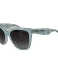 Dolce & Gabbana Elegant Blue Lace Detail Sunglasses