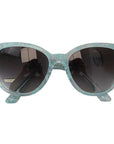 Dolce & Gabbana Elegant Blue Lace Detail Sunglasses