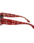 Dolce & Gabbana Elegant Red Lace Detail Sunglasses