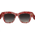 Dolce & Gabbana Elegant Red Lace Detail Sunglasses