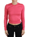 Dolce & Gabbana Elegant Pink Cropped Crewneck Sweater