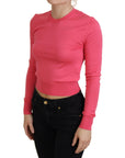 Dolce & Gabbana Elegant Pink Cropped Crewneck Sweater