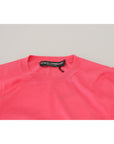 Dolce & Gabbana Elegant Pink Cropped Crewneck Sweater