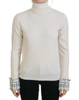 Dolce & Gabbana Ivory Turtleneck Wool Blend Sweater