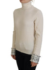 Dolce & Gabbana Ivory Turtleneck Wool Blend Sweater