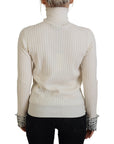 Dolce & Gabbana Ivory Turtleneck Wool Blend Sweater