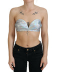 Dolce & Gabbana Silver Shimmer Bustier Top