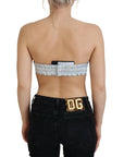 Dolce & Gabbana Silver Shimmer Bustier Top
