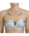 Dolce & Gabbana Silver Shimmer Bustier Top