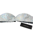 Dolce & Gabbana Silver Shimmer Bustier Top