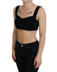Dolce & Gabbana Elegant Black Cotton Blend Bustier Corset Top