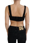 Dolce & Gabbana Elegant Black Cotton Blend Bustier Corset Top