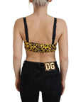 Dolce & Gabbana Chic Leopard Print Sleeveless Corset Top