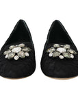 Dolce & Gabbana Elegant Floral Lace Flat Vally Shoes