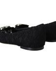 Dolce & Gabbana Elegant Floral Lace Flat Vally Shoes