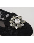 Dolce & Gabbana Elegant Floral Lace Flat Vally Shoes