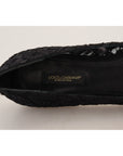 Dolce & Gabbana Elegant Floral Lace Flat Vally Shoes