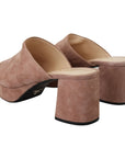 Prada Elegant Dark Rose Suede Heels