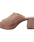 Prada Elegant Dark Rose Suede Heels