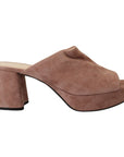 Prada Elegant Dark Rose Suede Heels