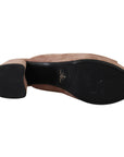 Prada Elegant Dark Rose Suede Heels