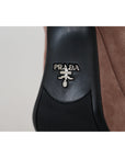 Prada Elegant Dark Rose Suede Heels