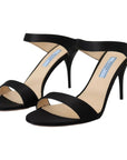 Prada Elegant Black Leather Heels Pumps