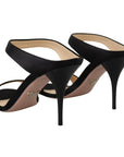 Prada Elegant Black Leather Heels Pumps