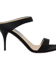 Prada Elegant Black Leather Heels Pumps