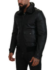 Dolce & Gabbana Chic Black Leather Silk-Lined Jacket