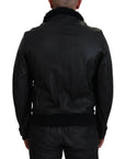Dolce & Gabbana Chic Black Leather Silk-Lined Jacket