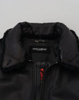 Dolce & Gabbana Chic Black Leather Silk-Lined Jacket