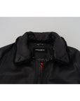Dolce & Gabbana Chic Black Leather Silk-Lined Jacket