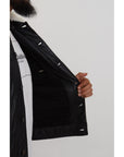 Dolce & Gabbana Elegant Black Leather Bomber Jacket