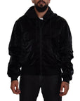 Dolce & Gabbana Elegant Black Bomber Hooded Jacket