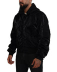 Dolce & Gabbana Elegant Black Bomber Hooded Jacket