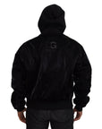 Dolce & Gabbana Elegant Black Bomber Hooded Jacket