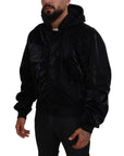 Dolce & Gabbana Elegant Black Bomber Hooded Jacket