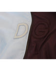 Dolce & Gabbana Elegant Hooded Blue Jacket - Full Zipper Closure