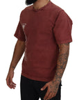 Dolce & Gabbana Elegant Maroon Printed Cotton Tee